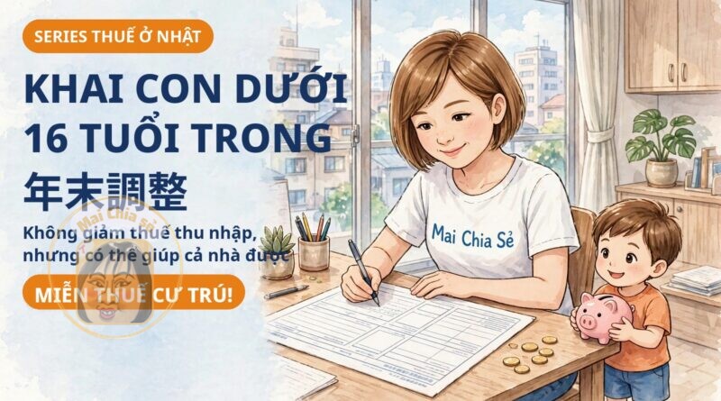 KHAI CON DƯỚI 16 TUỔI VÀO TỜ KHAI 年末調整 THÌ ĐƯỢC GÌ? CON Ở VIỆT NAM CÓ KHAI ĐƯỢC KHÔNG? KHAI CON DƯỚI 16 TUỔI VÀO TỜ KHAI 年末調整 THÌ ĐƯỢC GÌ? CON Ở VIỆT NAM CÓ KHAI ĐƯỢC KHÔNG?