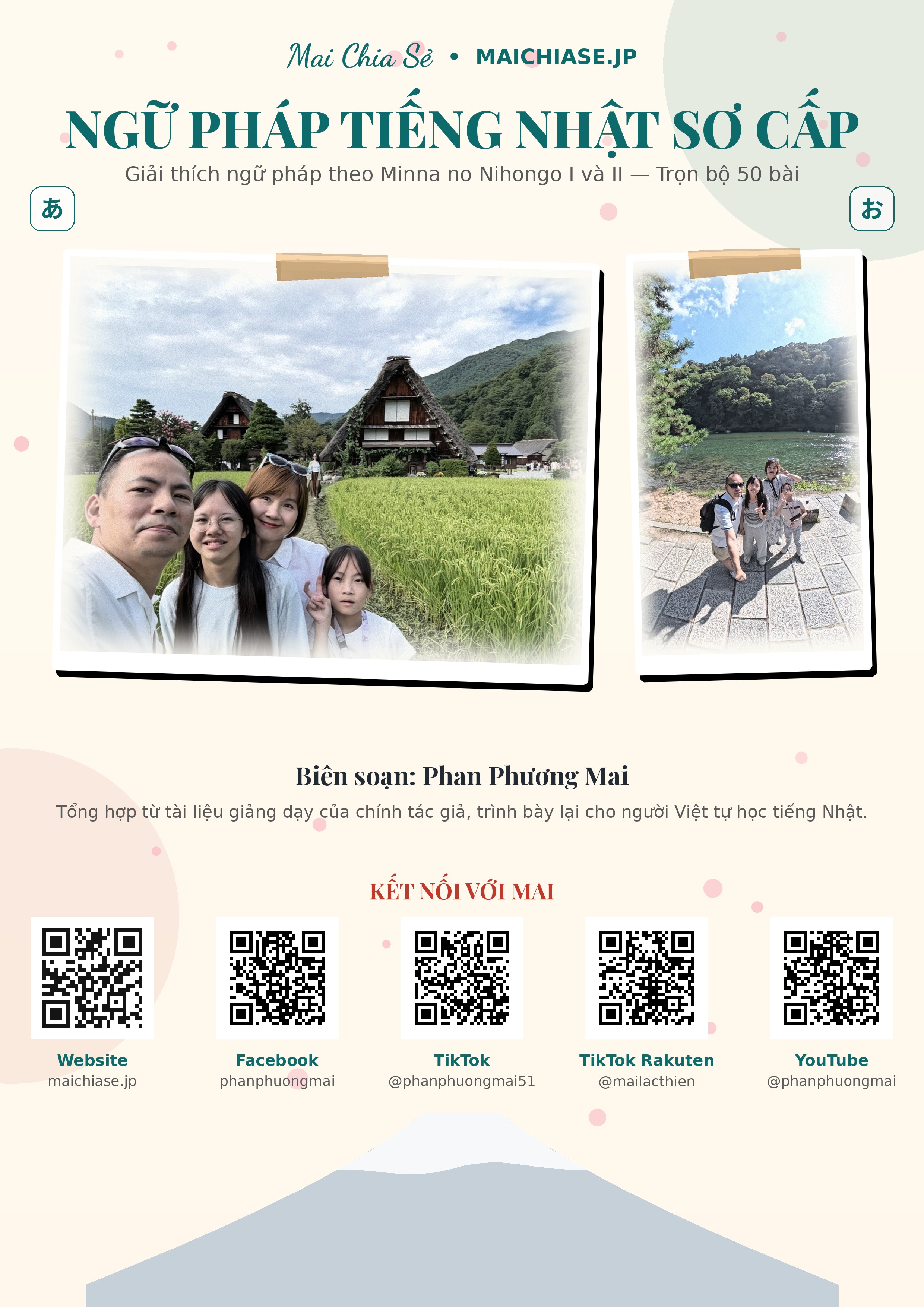 Bìa sách Ngữ pháp tiếng Nhật sơ cấp – Mai Chia Sẻ